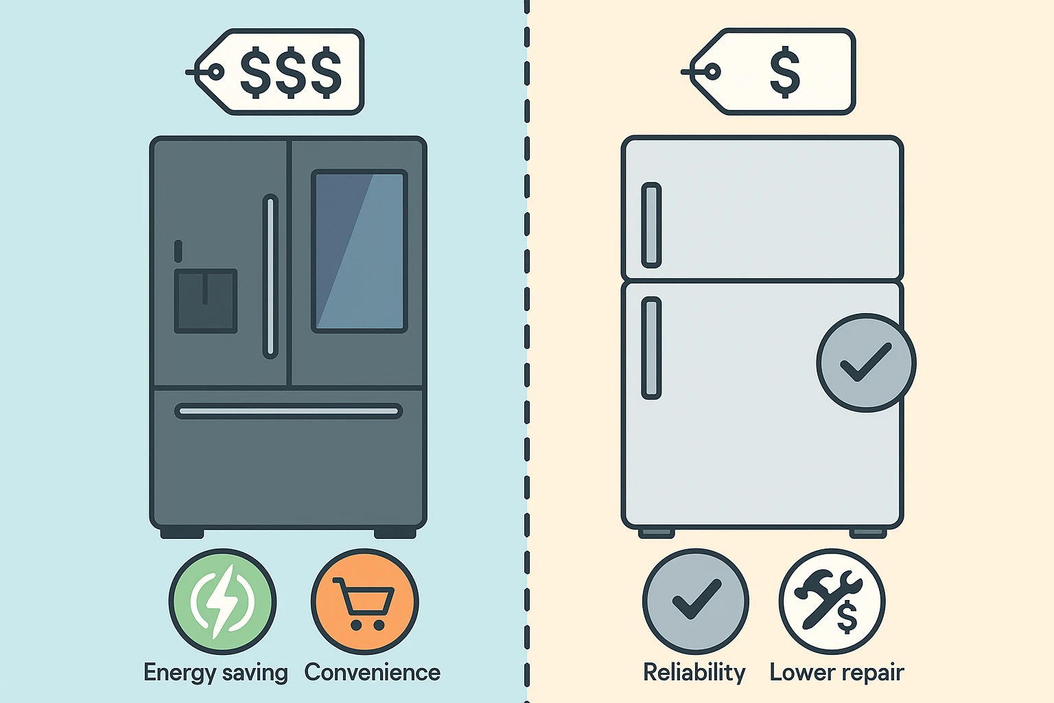 Cost comparison chart for smart versus traditional appliances