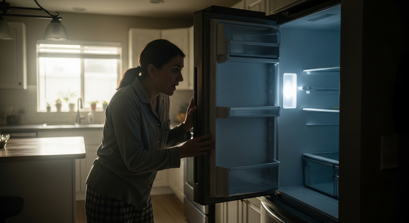 Family looking shocked at a broken home appliance in Coquitlam
