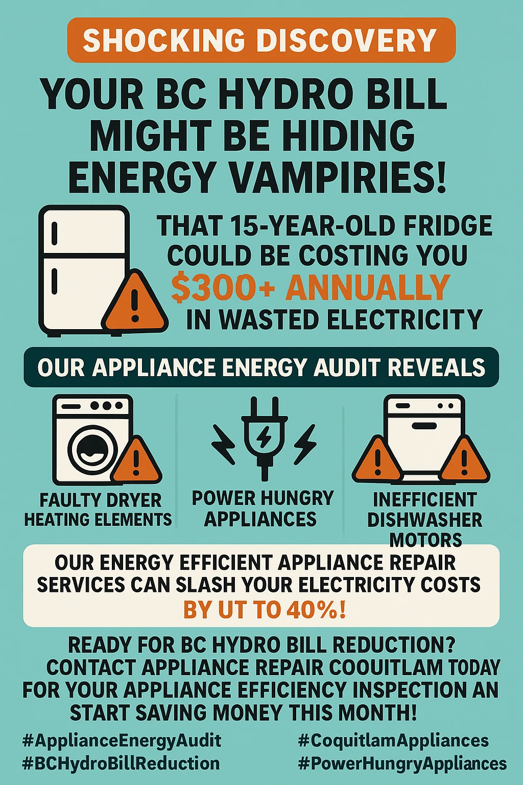 Key takeaways from a home appliance energy audit in Coquitlam