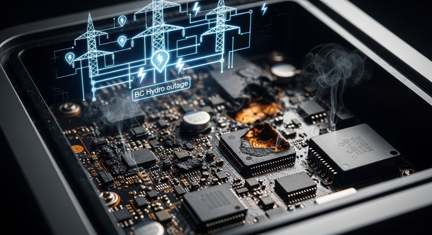Smart refrigerator showing vulnerability to power surges