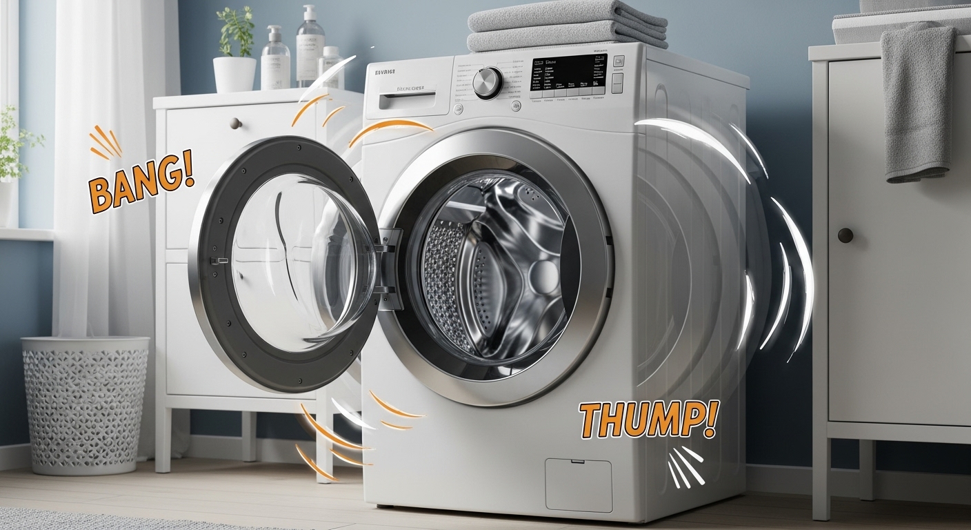 Noisy washing machine banging during spin cycle