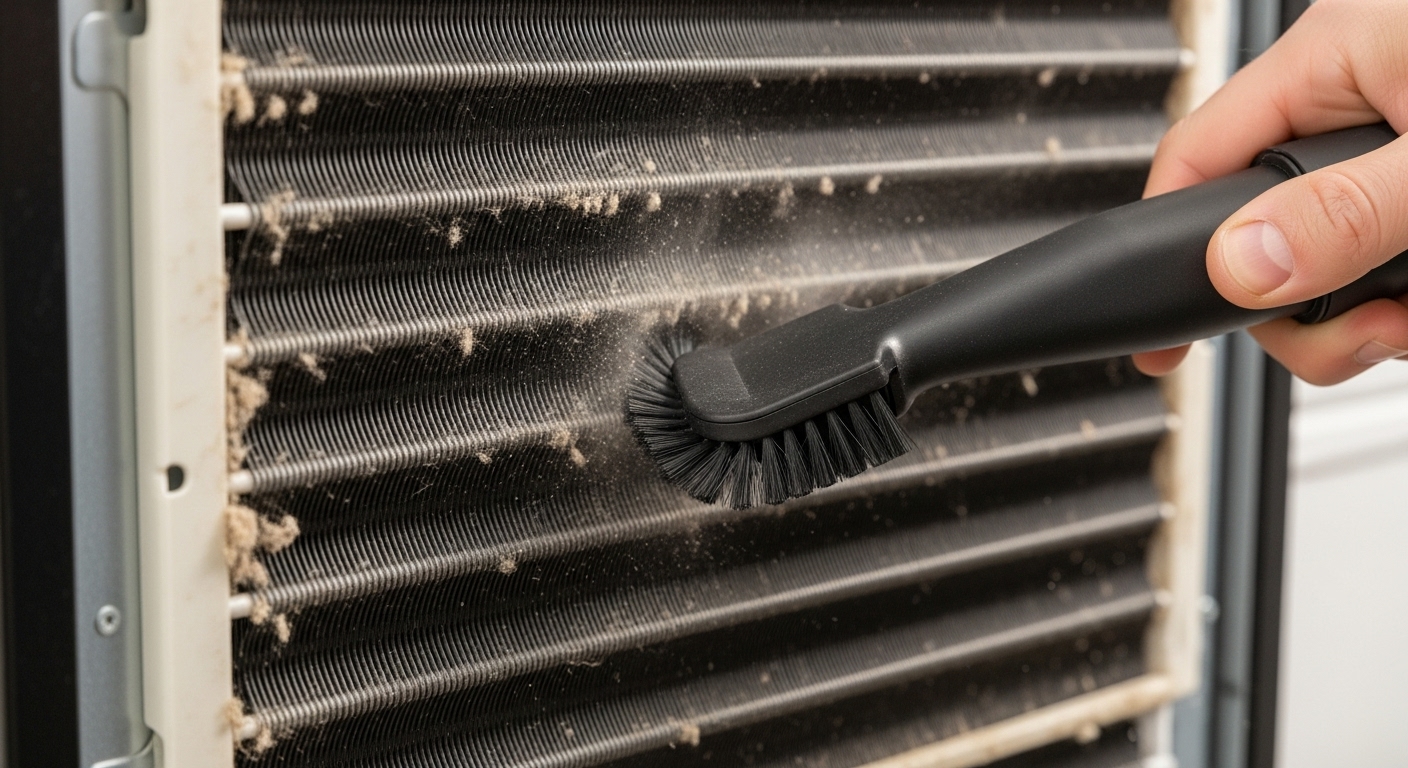 Dirty refrigerator condenser coils maintenance