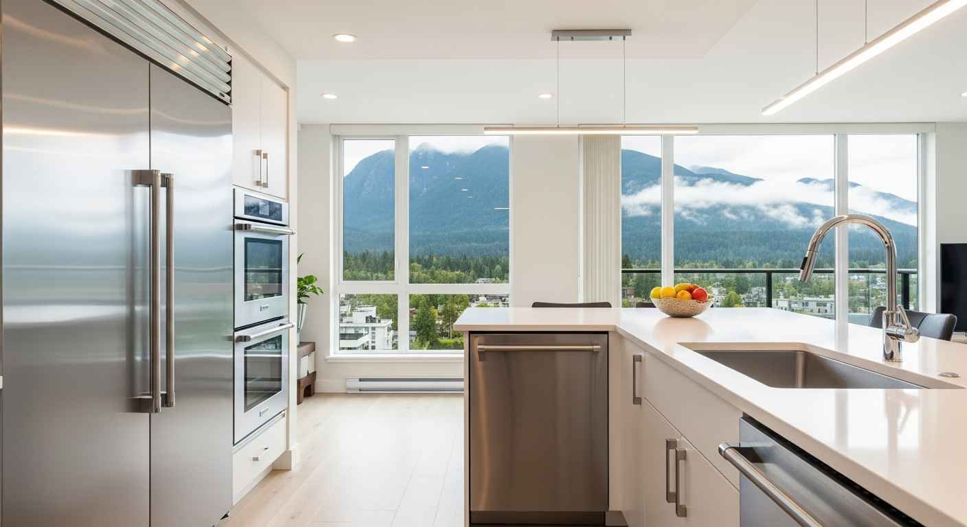 Modern Coquitlam Kitchen Appliances View