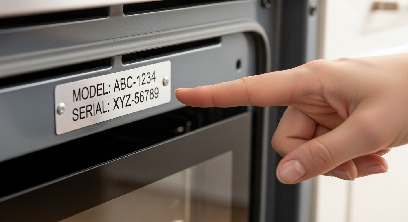 Appliance model serial number location guide