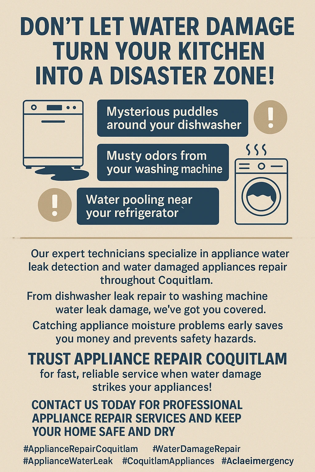 Appliance water damage prevention key takeaways