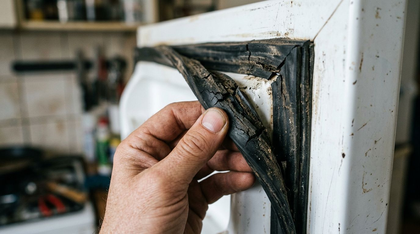 Refrigerator door gasket seal inspection