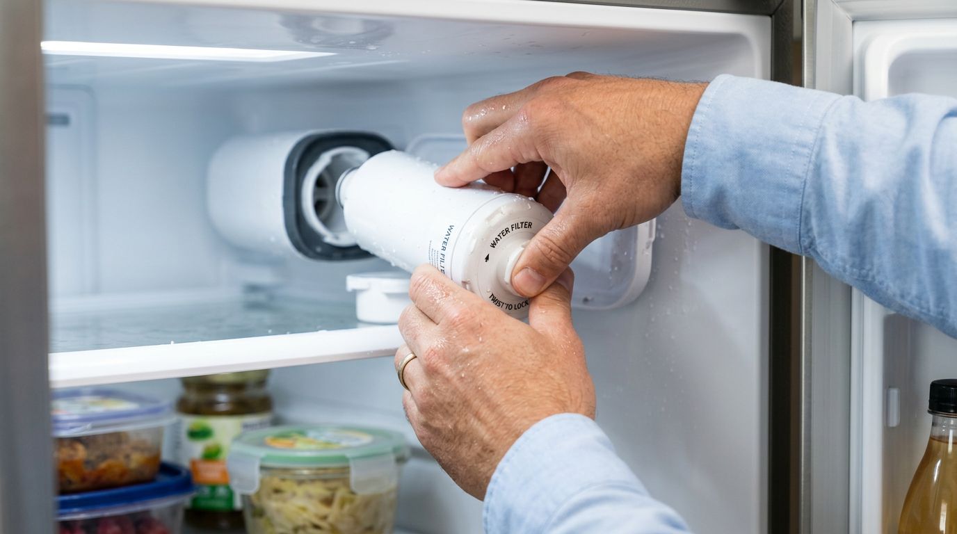 Replacing a clogged refrigerator water filter