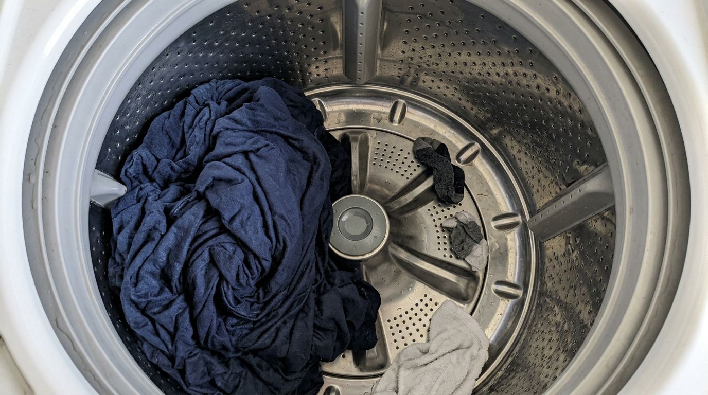 Unbalanced laundry load washer drum